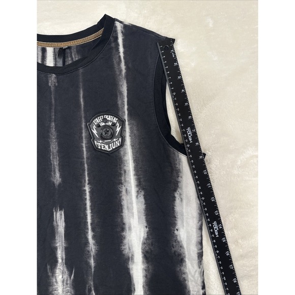 TenJun Street Fighters Tie Dye Muscle Tank Men's 2XL Rare Punk Grunge Festival - Picture 8 of 11